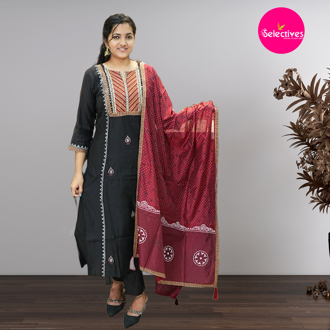 Elegance with Selective’s A-Line Anarkali Set!