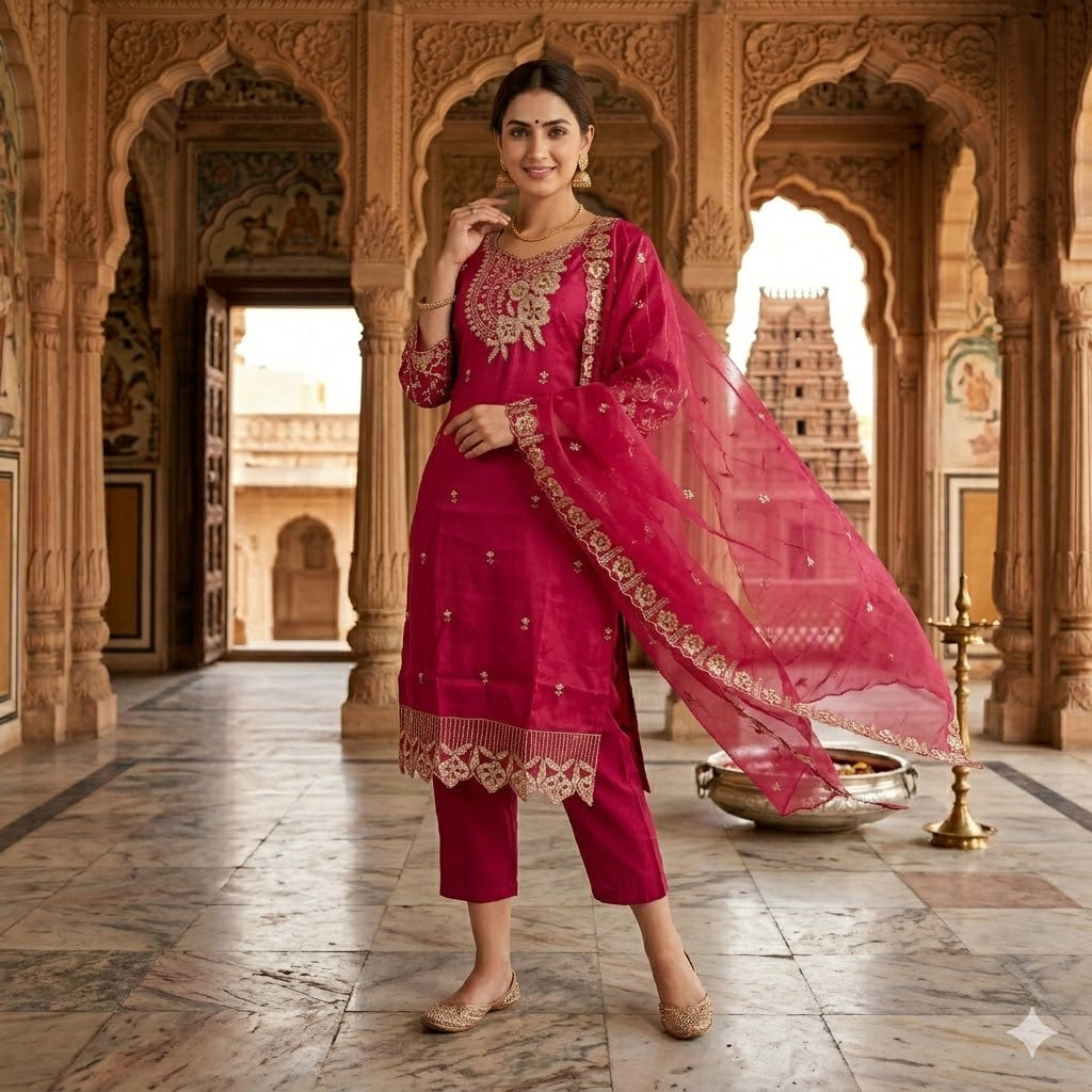 Pink farsi tissue party wear