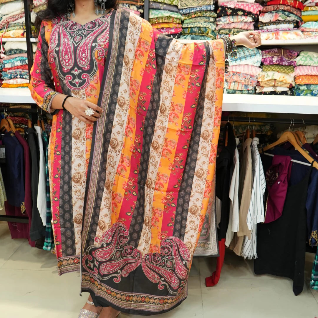 Printed Multi-Color Kurta Set