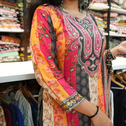 Printed Multi-Color Kurta Set