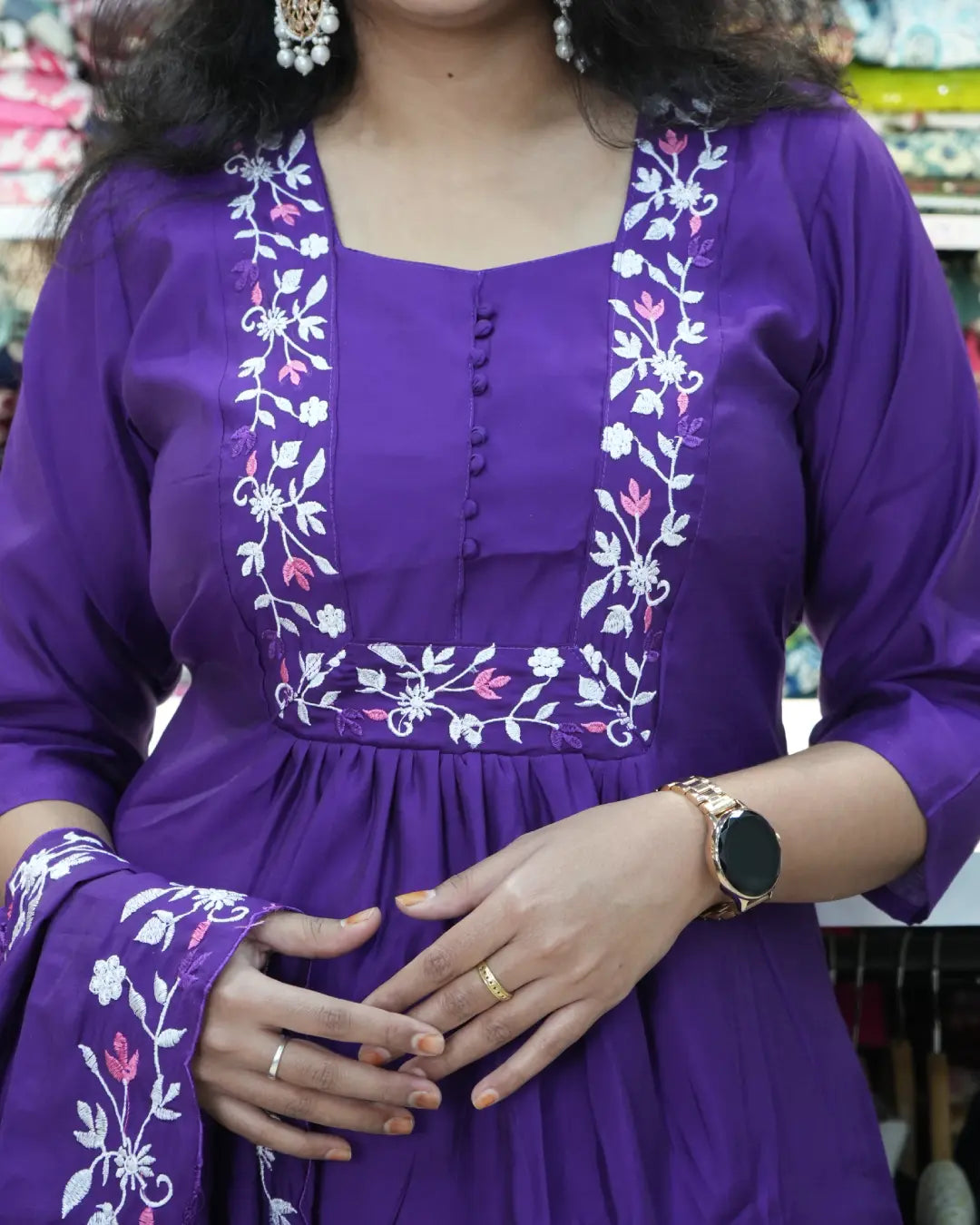 Purple Long Frock 