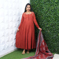 Rust Blossom Anarkali