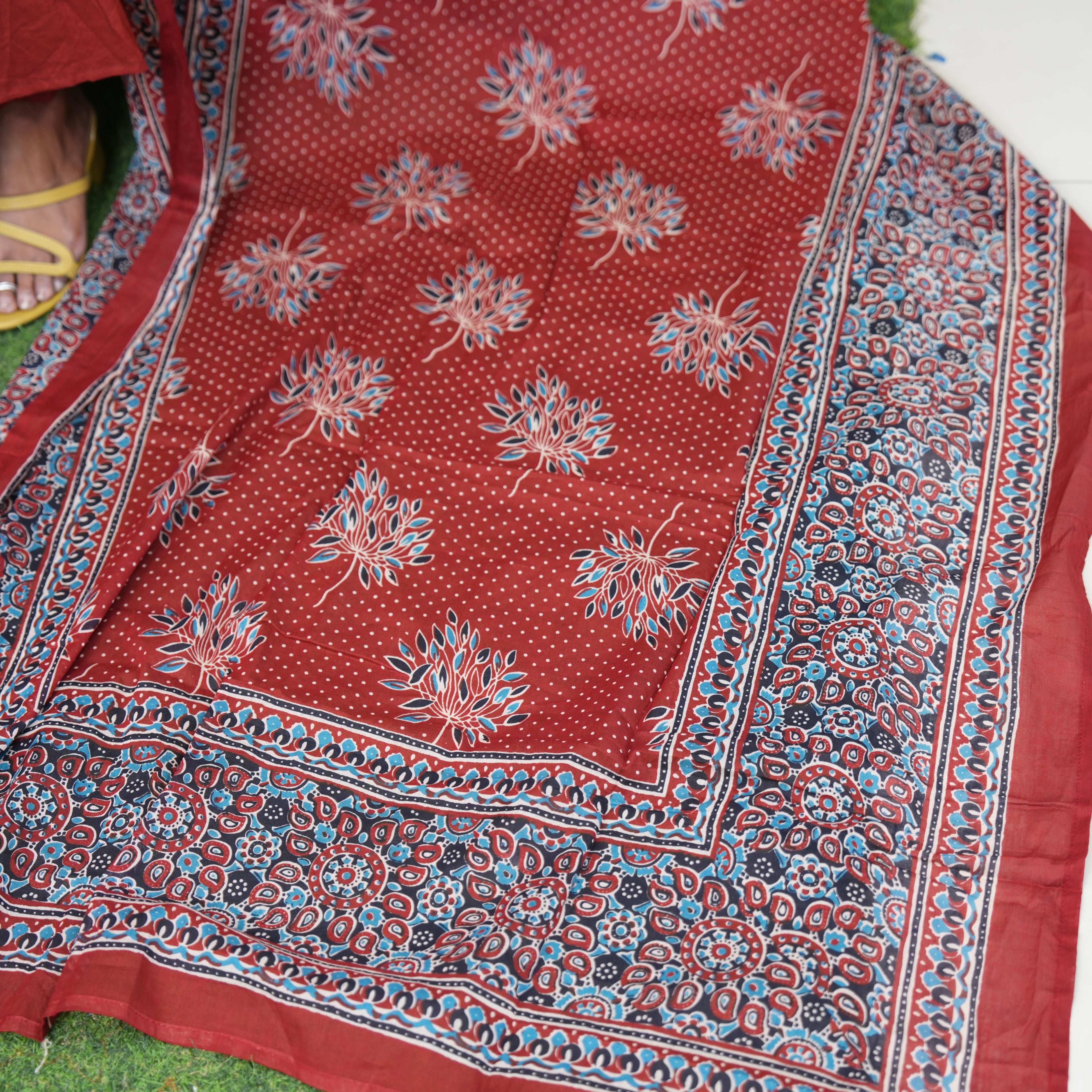 Rust Blossom Anarkali