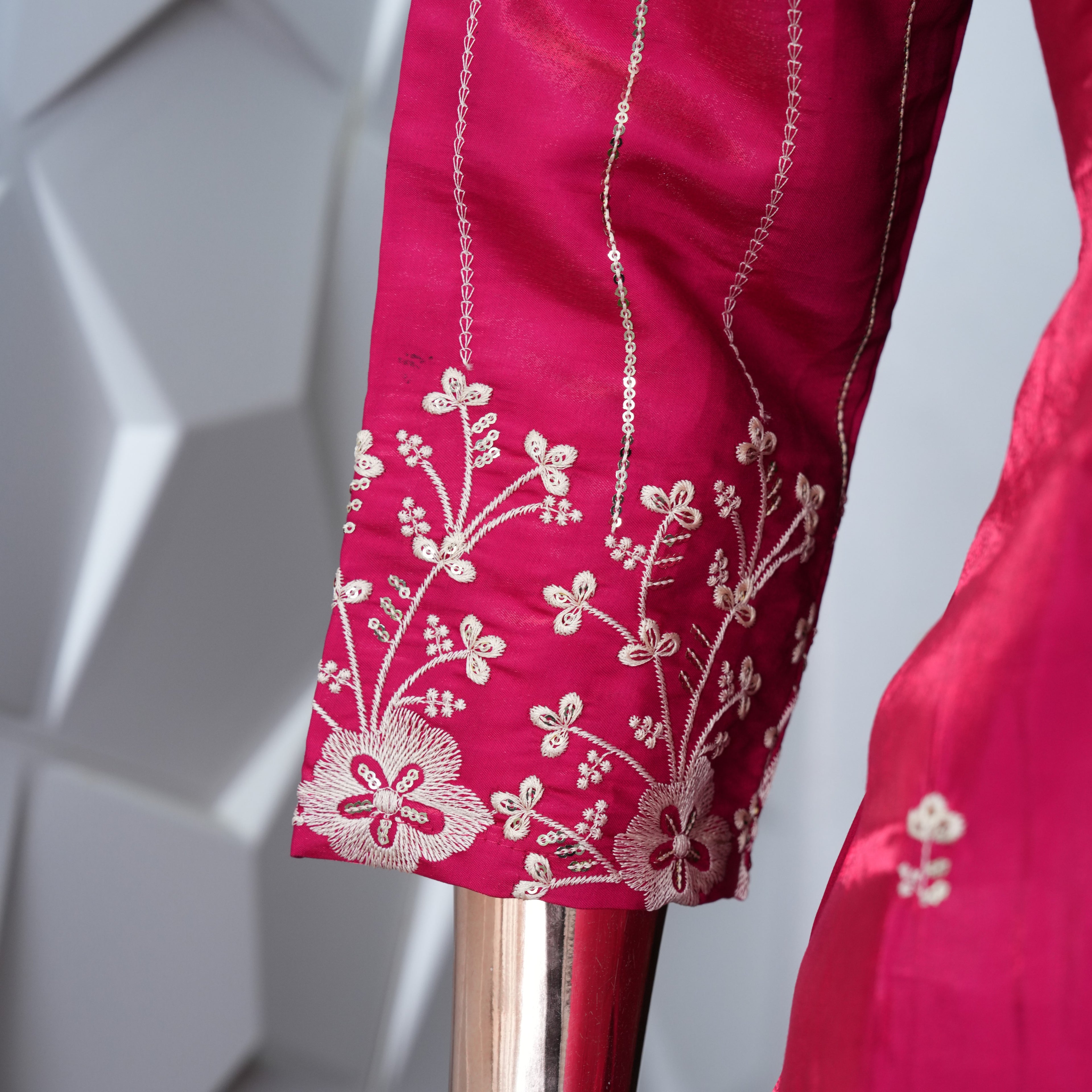 Pink farsi tissue party wear