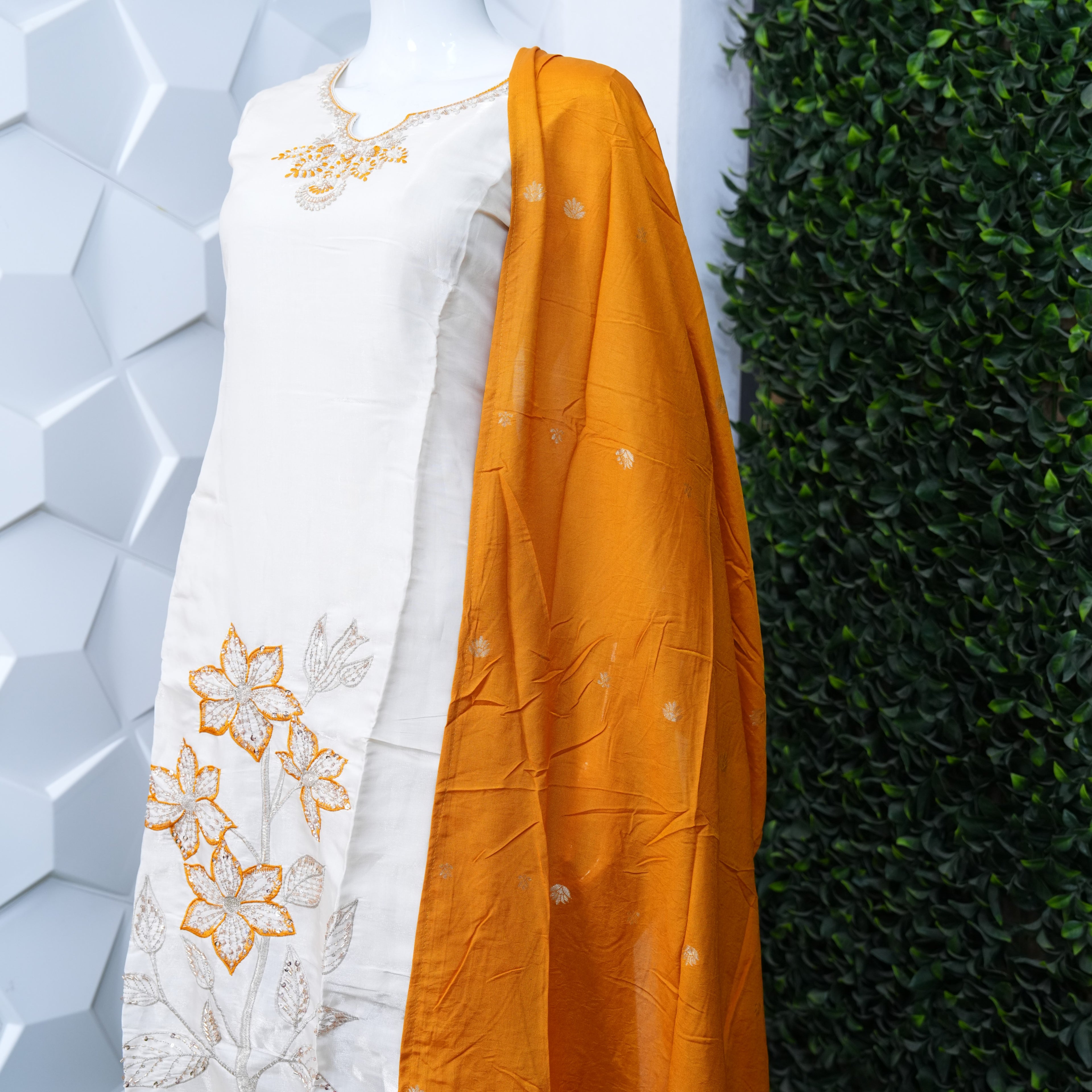 Party & semi party wear farsi with banaras dupatha