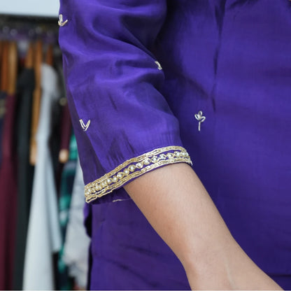 Violet Kurta Dupatta Pant Sets