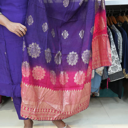 Violet Kurta Dupatta Set