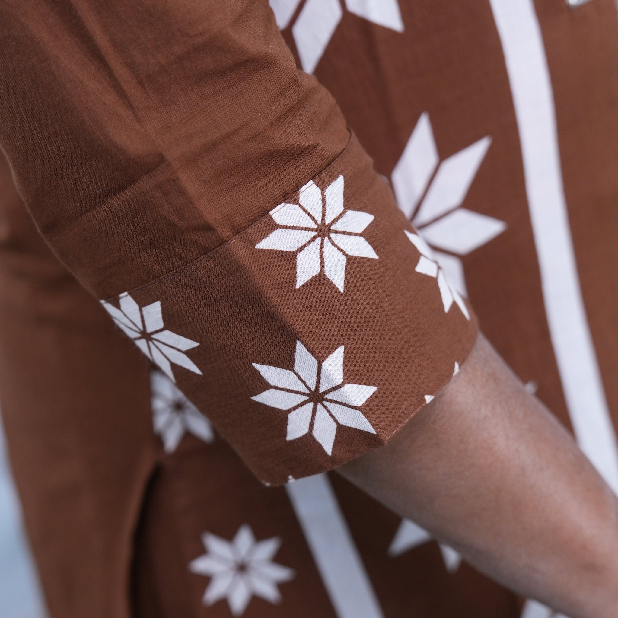 Cocoa Star Print Kurti Set