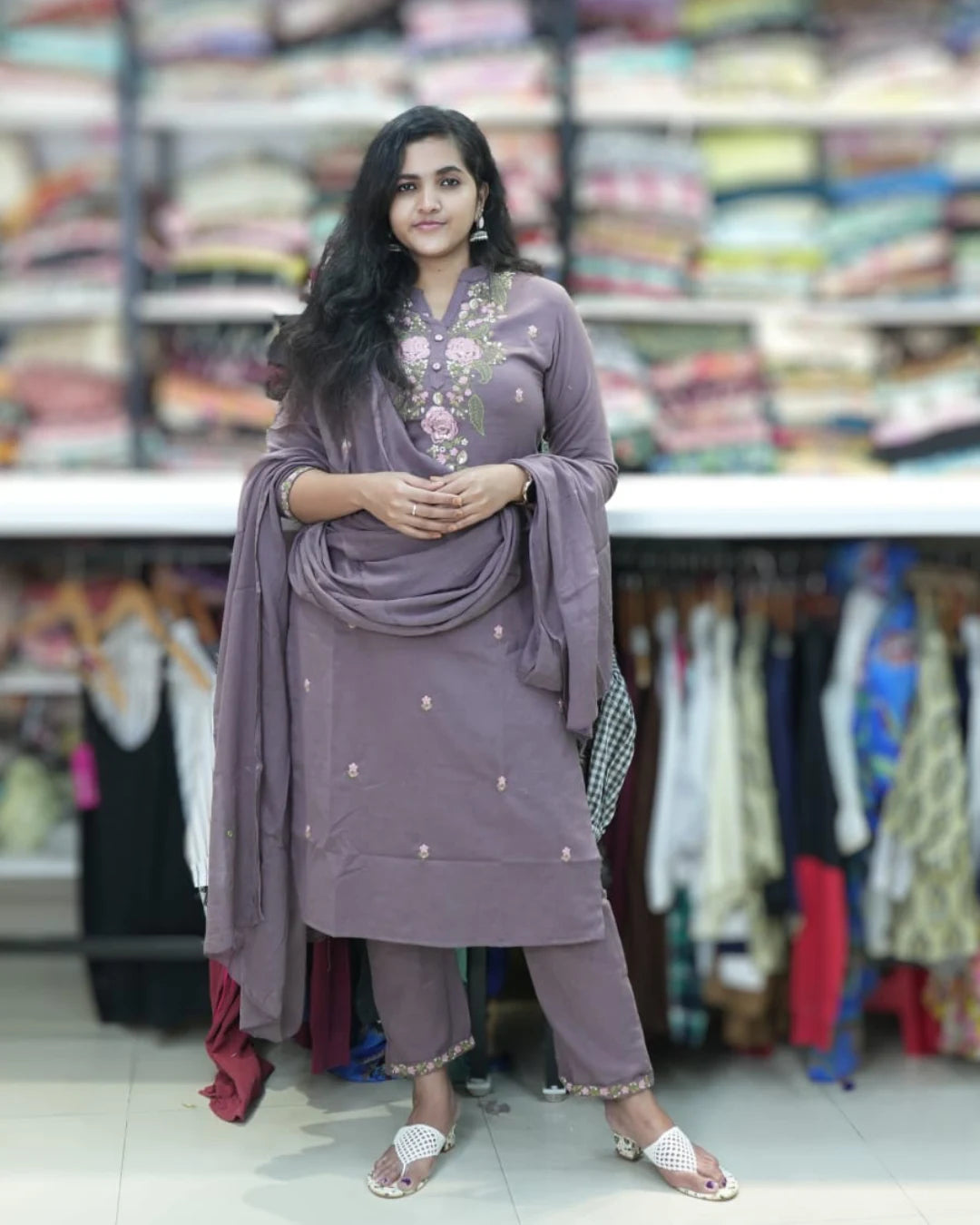 eggplant kurta pant sets