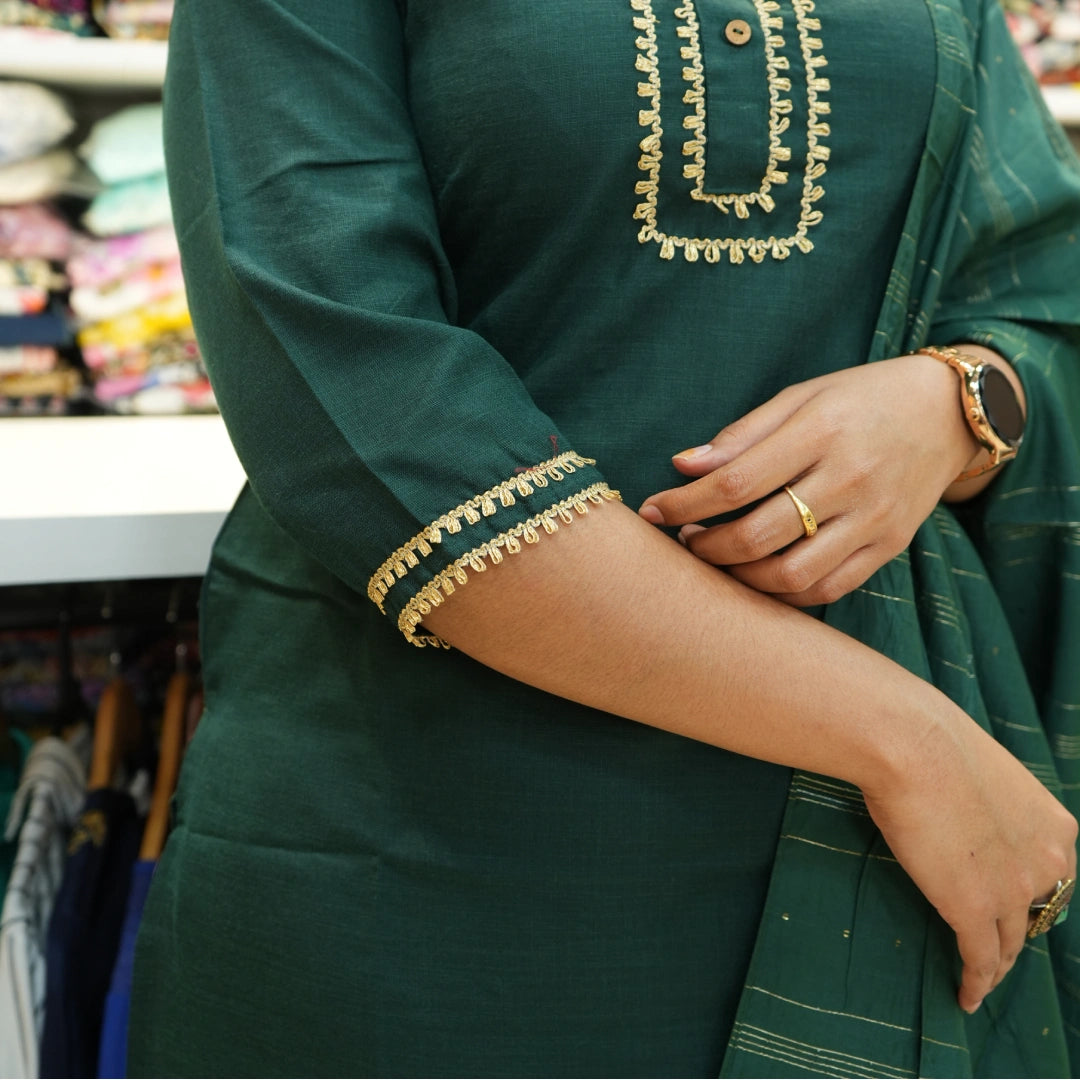 Green 3-Piece Kurta Set