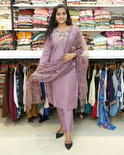 lavender kurta pant set