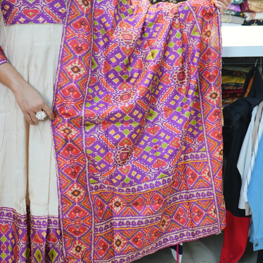 Ikkat Style Anarkali