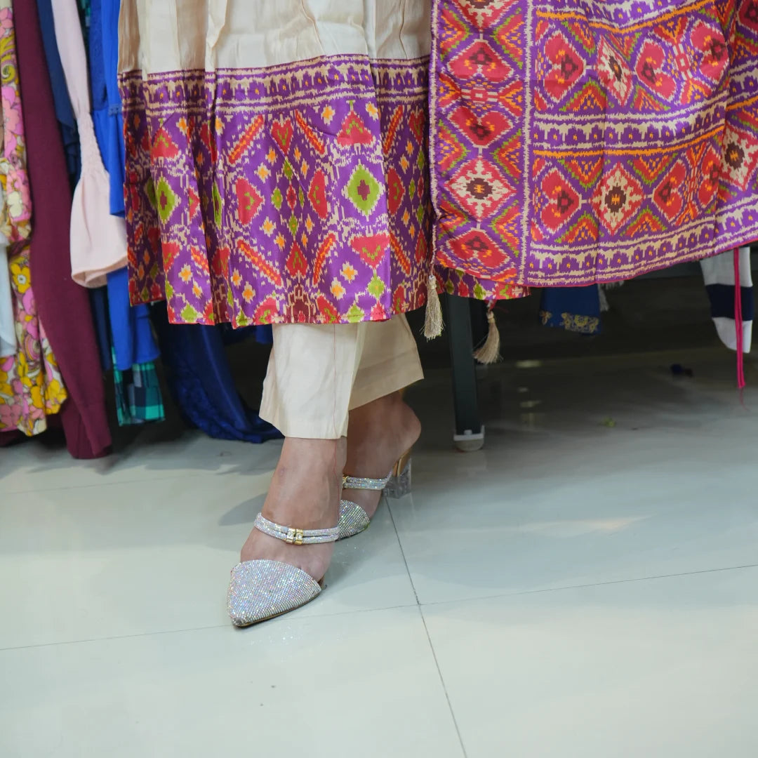 Ikkat Style Anarkali