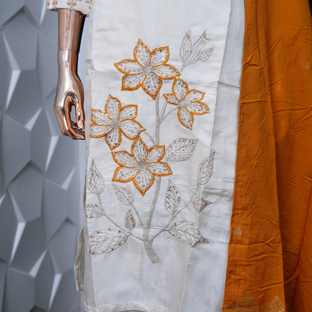 Party & semi party wear farsi with banaras dupatha