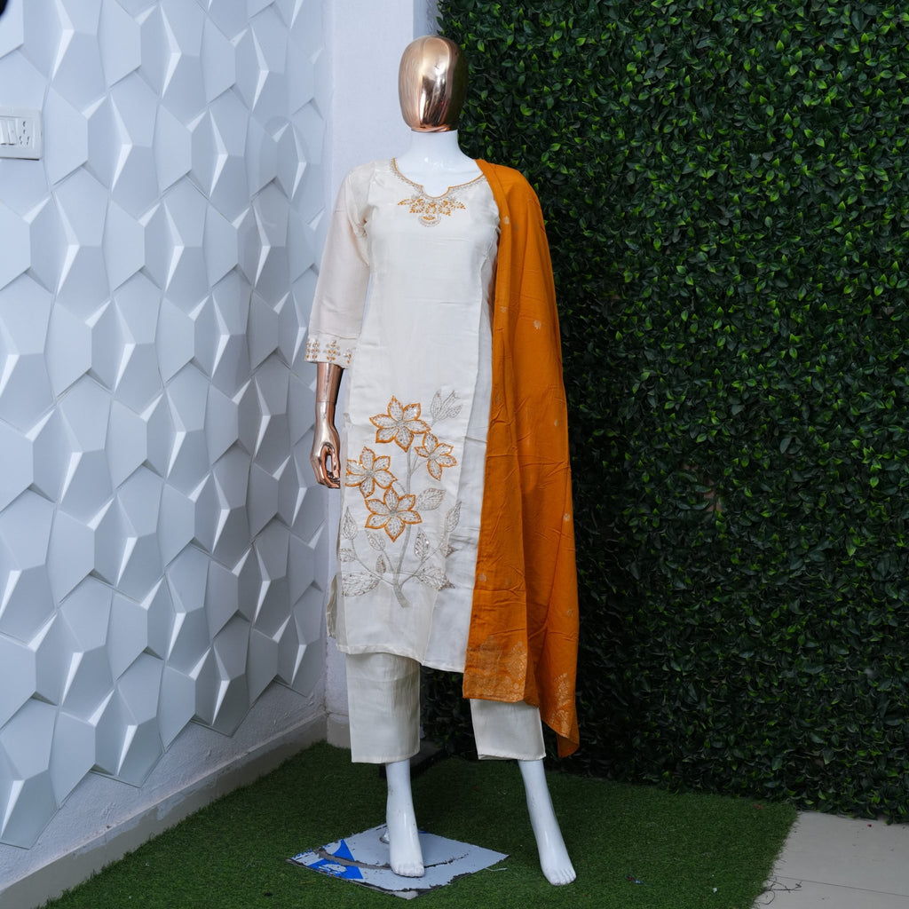 Party & semi party wear farsi with banaras dupatha