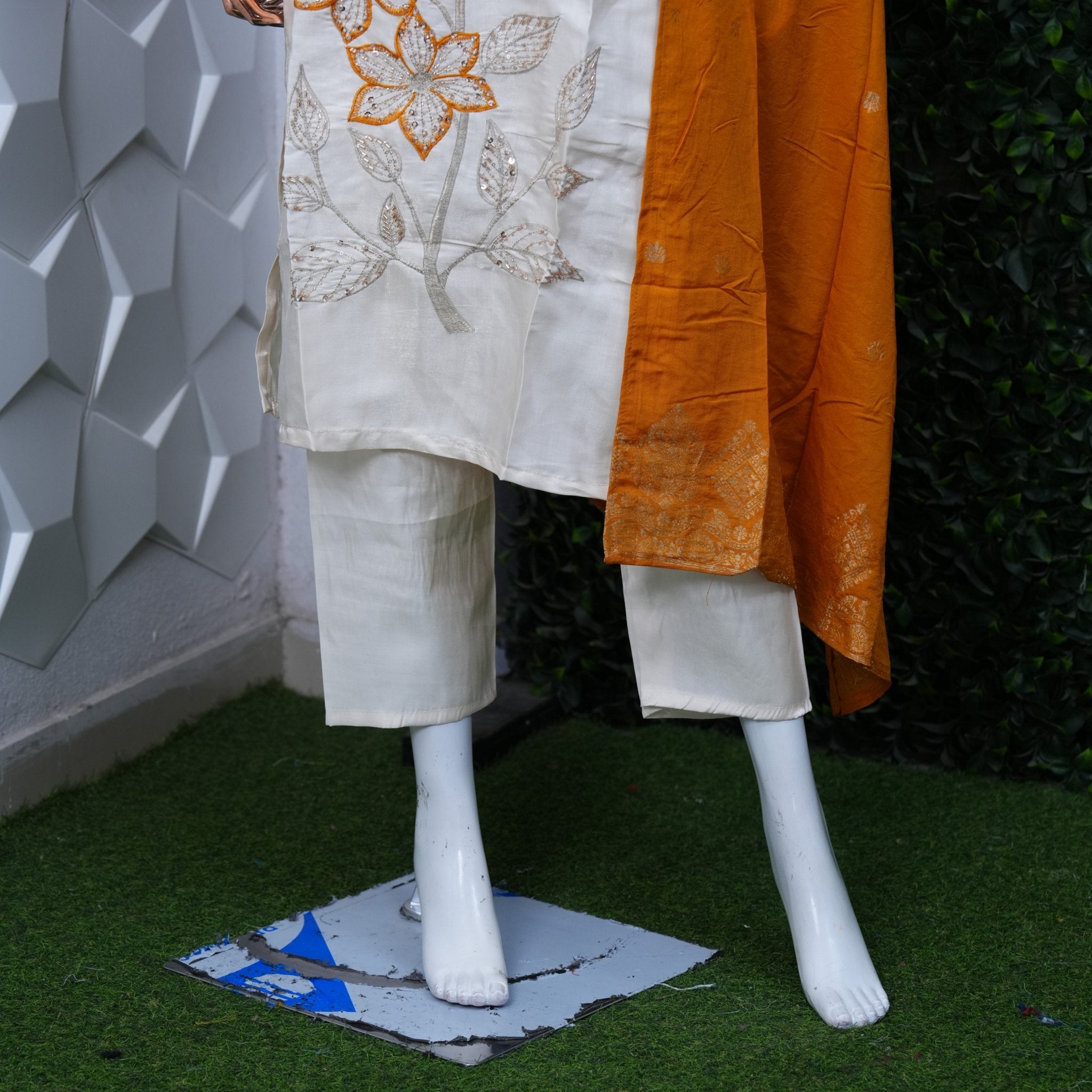 Party & semi party wear farsi with banaras dupatha