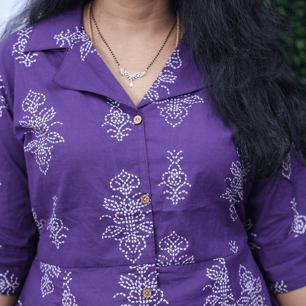 Premium cotton Purple Kurta