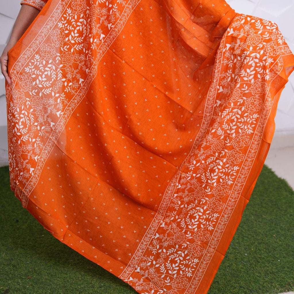 Sunset Ember Cotton Kurta Set