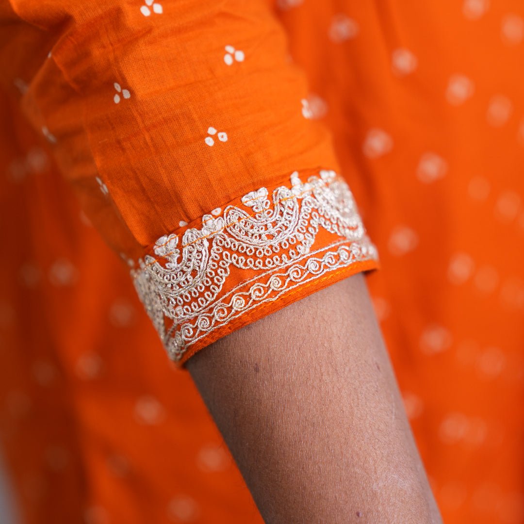 Sunset Ember Cotton Kurta Set