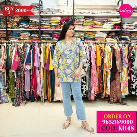 Ash Cotton Kurti