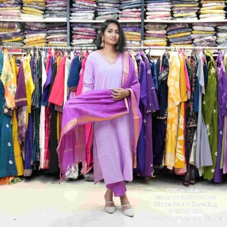 Lavender 3 Piece Kurta Set
