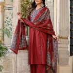 Cotton kurta set 
Ajrak print