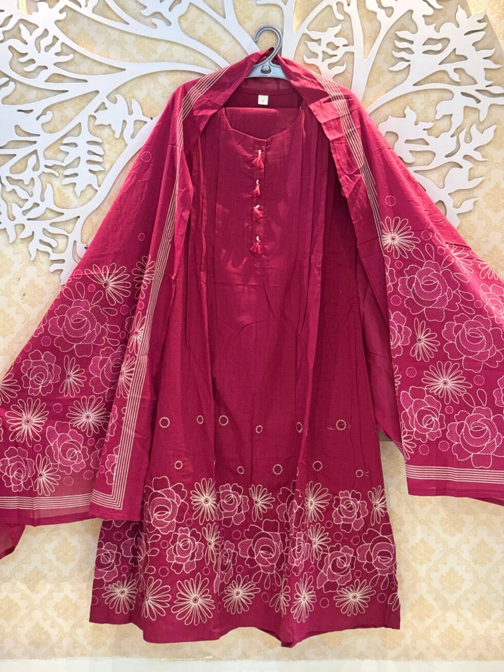 Magenta Pink Anarkali Set for women